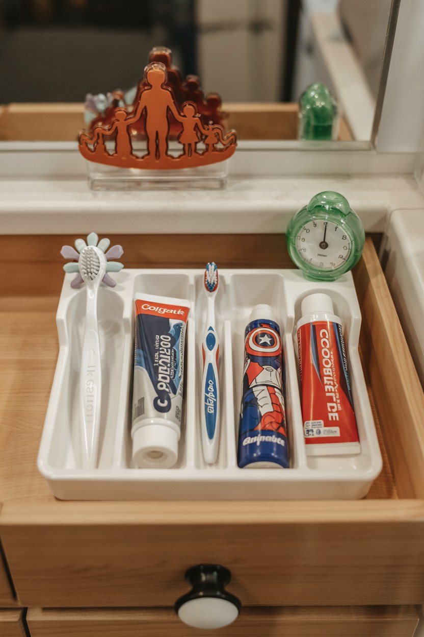 Kids Bathroom Organization Ideas: DIY Drawer Organizer System