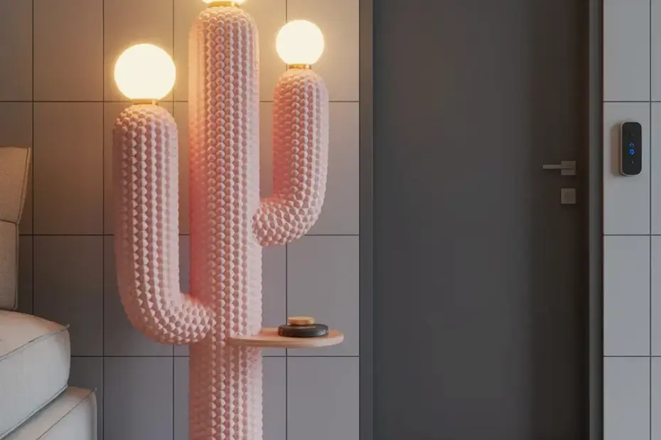 This pink cactus floor lamp is the funky statement piece I didn't know I needed 🌵