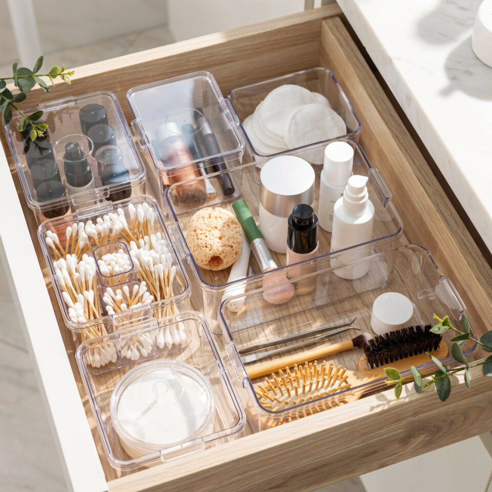 IKEA VISSLAÅN Box Set Hack | 5 Gray Storage Boxes for Budget Home Organization | Discount Decor Ideas