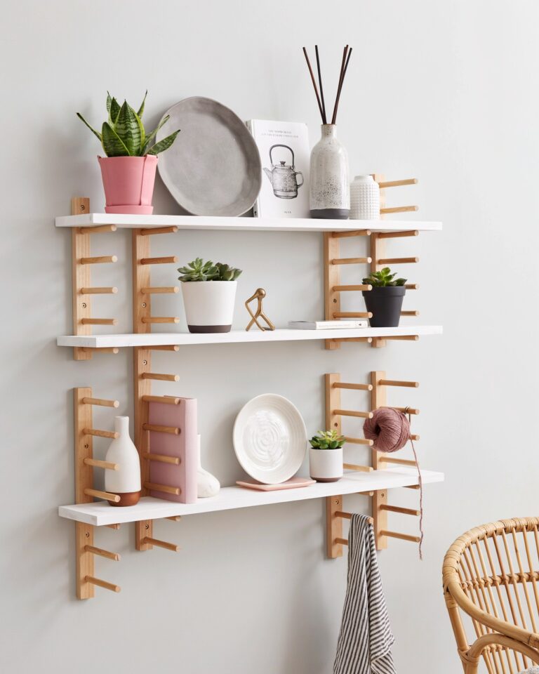 IKEA Shelf Hacks Anyone Can Do | Customizable Shelving with OSTBIT Wood Plate Racks