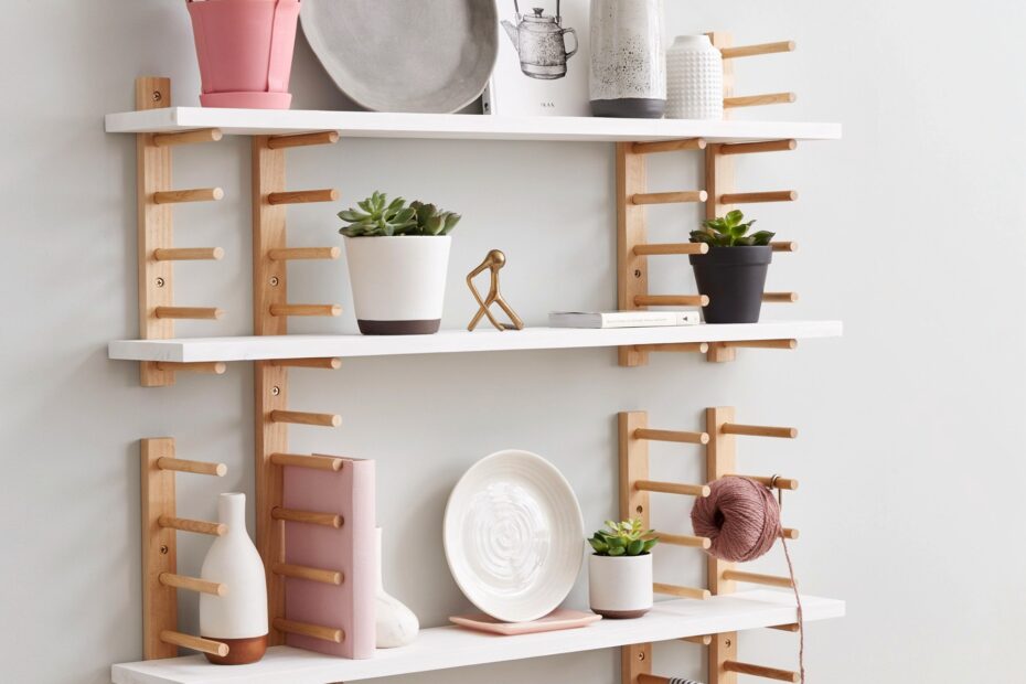 IKEA Shelf Hacks Anyone Can Do | Customizable Shelving with OSTBIT Wood Plate Racks