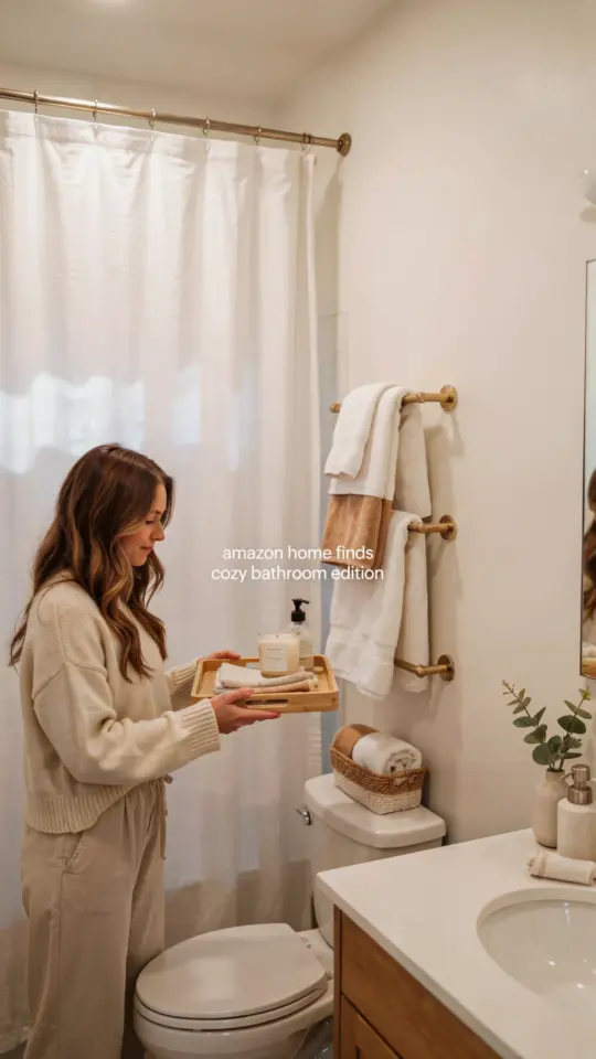 Amazon Floating Shelves for Bathroom | Budget-Friendly DIY Upgrade | Small Bathroom Decor Ideas on a Budget