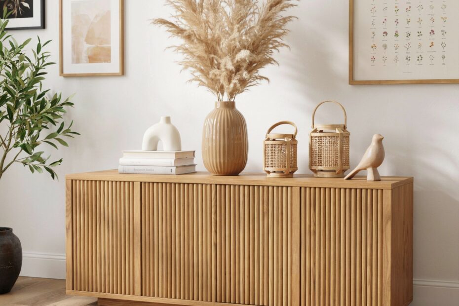 Fluted TV Stand by Drew Barrymore | Warm Honey Finish for 70" TVs | Affordable Walmart Home Decor