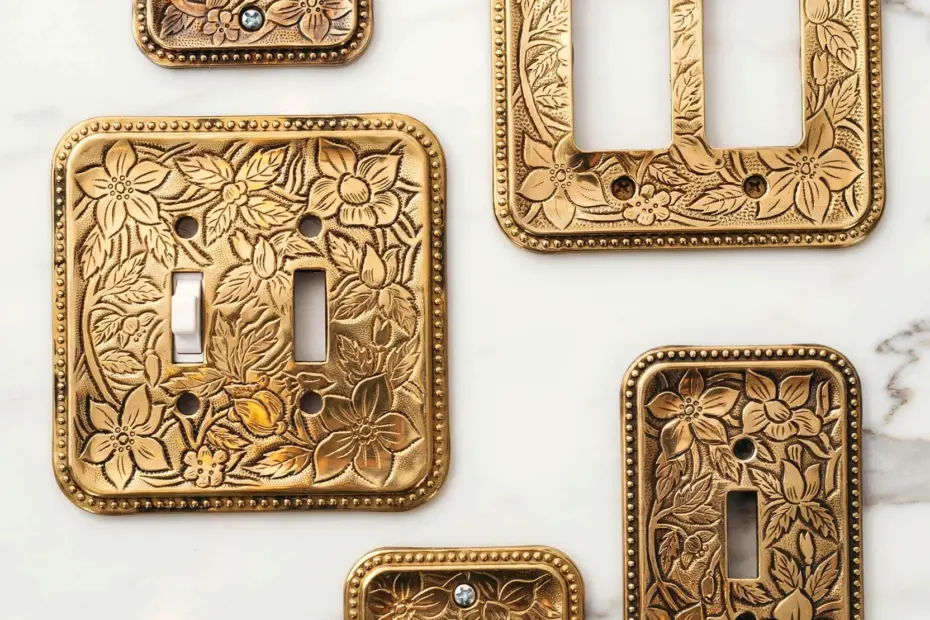 Etched Metal Switch Plate: Easy Thrift Store Decor Swap